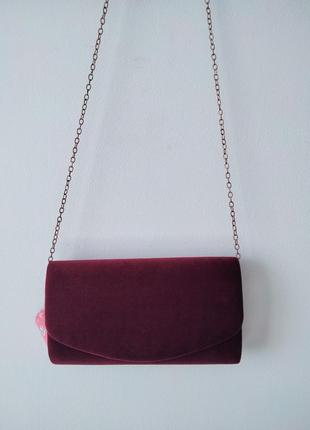 Клатч бордовый