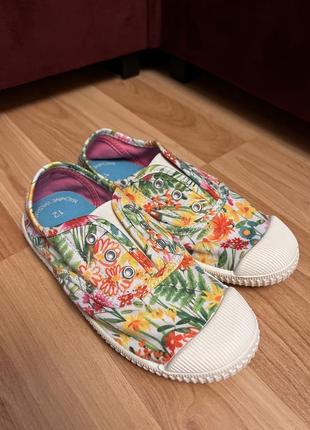 Кеди кросівки квіткові нарядні без шнурка next zara