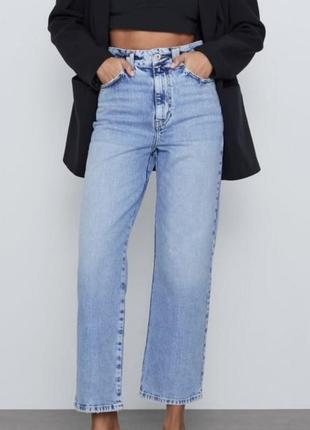 Прямые джинсы zara, джинсы палаццо zara, широкие джинсы zara