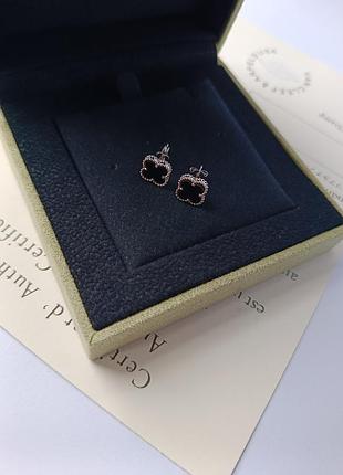 Брендові сережки конюшина міні ван кліф van cleef mini