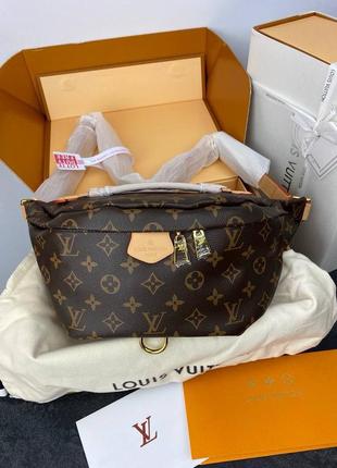 Бананка premium 1:1  lv bumbag brown1 фото