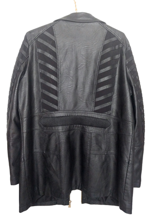 Черная кожаная куртка большой размер5 фото