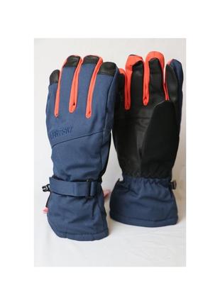 Рукавиці жіночі echt гірськолижні, темно-синій з червоним (hx055-navy-red) — m