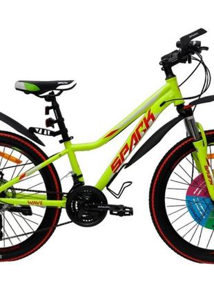 Велосипед st spark wave 24" рама 12" неоновый желто-зеленый (198088)