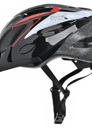 Шлем велосипедный prox thunder черный / красный (a-ko-0132) - l 58-61см