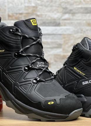 Спортивні шкіряні черевики, кросівки термо salomon ranger gore-tex