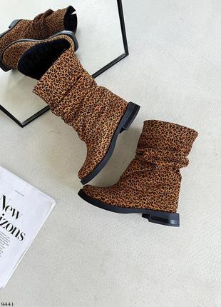 Сапоги замша