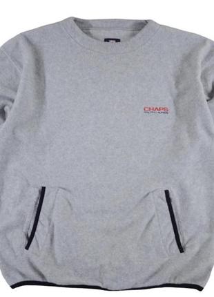 Винтажный флисовый свитшот polo sport ральф лаурен chaps tech fleece реглан с карманами double rrl джемпер пуловер purple лонгслив bear свитер анорак