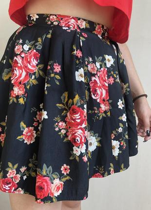 Юбка в цветочный принт
