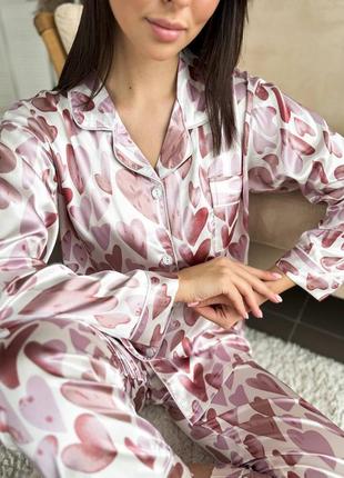 Красивая одежда для дома/ шелковая пижама do2677k2 фото