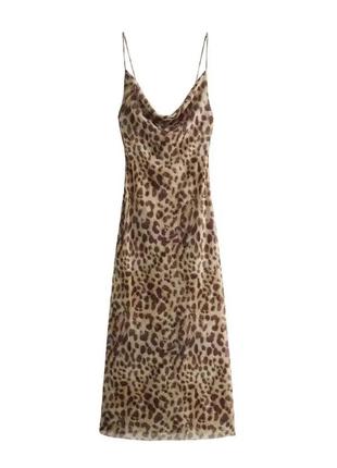 Жіноча леопардова сукня максі zara3 фото