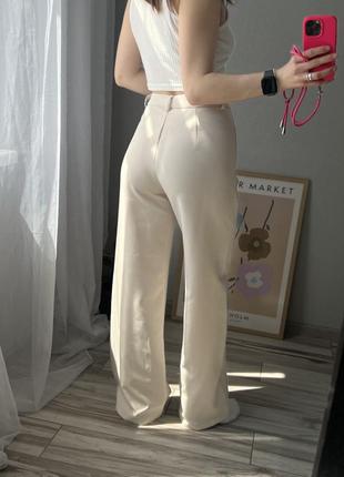 Прямі брюки штани жіночі базові світлі zebra5 фото