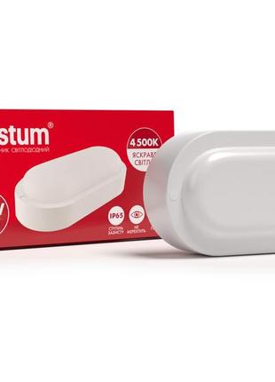 Світлодіодний овальний світильник жкг vestum 12w 4500k 220v 1-vs-7202