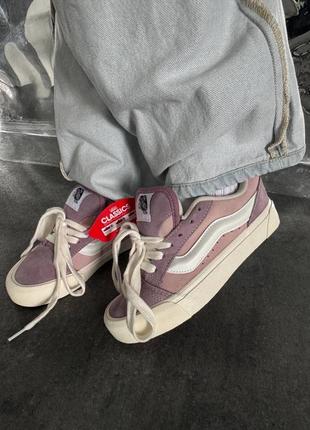 Женские кеды в стиле vans knu platform Vans knu pink / lilac premium.