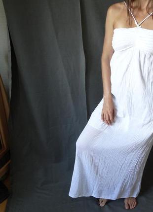 Платье белое  макси на выпускной вечер5 фото