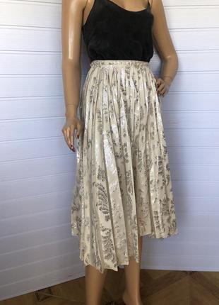 Жаккардовая коллекционная плисерированная юбка7 фото