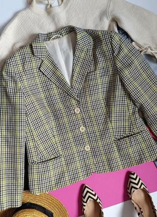 🩷 распродажа! трендовый жакет винтаж пиджак женский в клетку 🩷5 фото