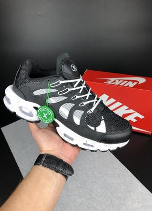 Nike air max terrascape plus белые с черным кроссовки кеды мужские найк аир макс с баллоном весенние летние низкие топ качество текстильные сетка легкие3 фото