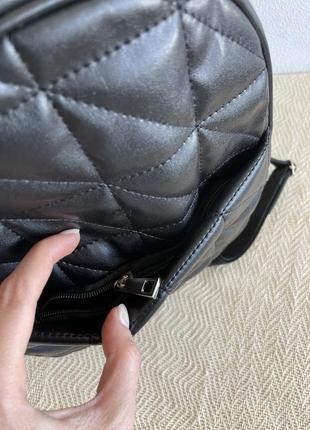 Чорний жіночий рюкзак рюкзачок середнього розміру міський портфель2 фото