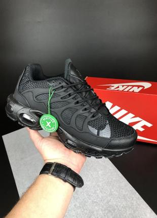 Nike air max terrascape plus чорні кросівки кеди чоловічі найк аір макс з балоном весняні літні низькі топ якість текстильні сітка легкі6 фото