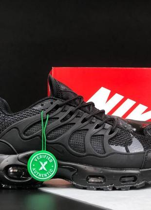 Nike air max terrascape plus чорні кросівки кеди чоловічі найк аір макс з балоном весняні літні низькі топ якість текстильні сітка легкі2 фото