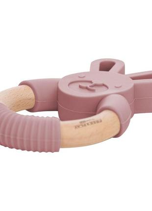 Прорізувач freeon силіконовий зайчик, рожевий