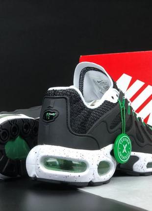 Nike air max terrascape plus черные с зеленым кроссовки кеды мужские найк аир макс с баллоном весенние летние низкие топ качество текстильные сетка легкие3 фото