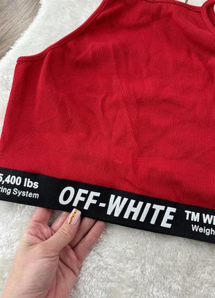 Топ в рубчик off white2 фото