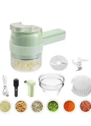 Електричний подрібнювач продуктів food chopper ly50 4 в 1 ручна міні овочерізка для подрібнення їжі
