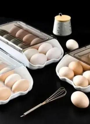 Контейнер для зберігання яєць egg storage box, білий пластиковий лоток для яєць