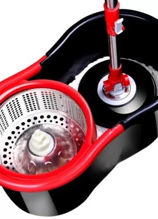 Набор для уборки ведро и швабра 10л, spin mop 360 / швабра с отжимом / комплект для...