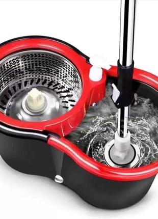Набор для уборки ведро и швабра 10л, spin mop 360 / швабра с отжимом / комплект для...