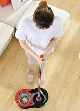 Набор для уборки ведро и швабра 10л, spin mop 360 / швабра с отжимом / комплект для...
