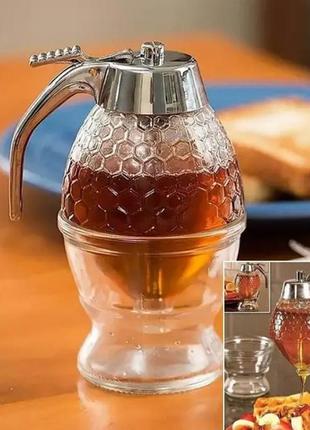 Пляшка-диспенсер для меду honey dispenser (соусів) ковба дозатор для варіння ручний на підставці
