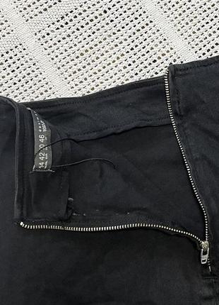 Дуже красива стильна трендова джинсова спідниця міні з розрізом на ніжці4 фото