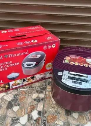 Мультиварка з фритюрницею для дому 5 л gold diamond 2000 вт, потужна кухонна гарна мультиварка на 12 програм