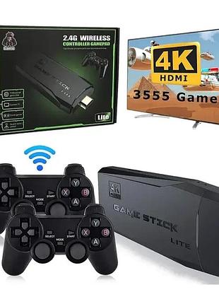 M8 mini game stick 4k hdmi та 2 бездротові джойстики консоль для телевізора