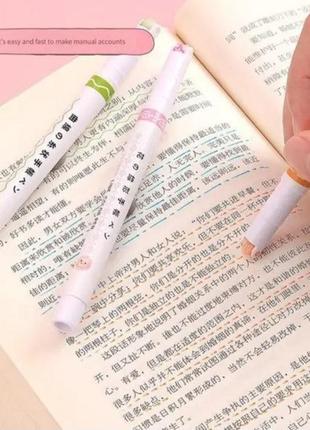 Набор из 6 спец маркеров kawaii flowers роликовый наконечник, лайнер маркер для письма...