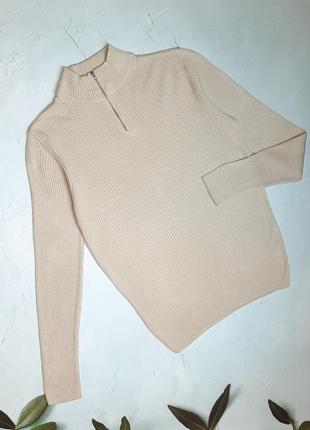 🎁1+1=3 базовый мужской бежевый свитер рубчик под горло asos, размер 46 - 482 фото