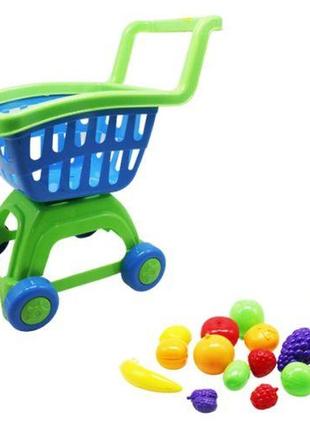 Ігровий набір "візок з фруктами", синя