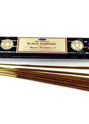 Благовонія пилкові black diamond (чорний алмаз)(satya) 15 гр. 12 шт/уп