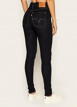 Фирменные однотонные женские джинсы levi's узкие женские джинсы скинни обтягивающие женские джинсы по фигуре4 фото