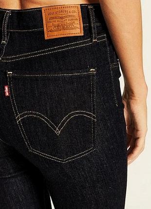Фирменные однотонные женские джинсы levi's узкие женские джинсы скинни обтягивающие женские джинсы по фигуре5 фото