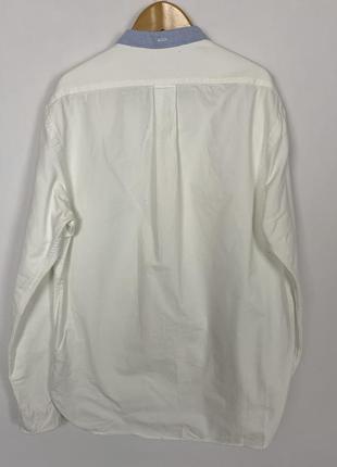Рубашка белая воротничок стойка polo ralph lauren2 фото
