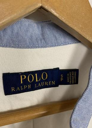 Рубашка белая воротничок стойка polo ralph lauren6 фото