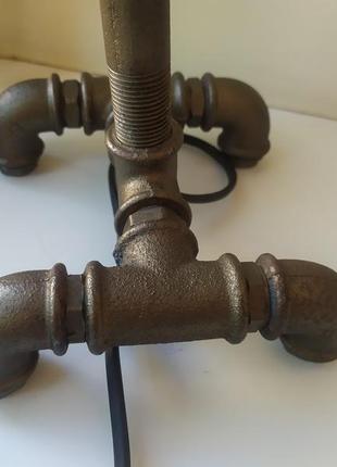 Лампа з труб у стилі лофт. ручна робота4 фото