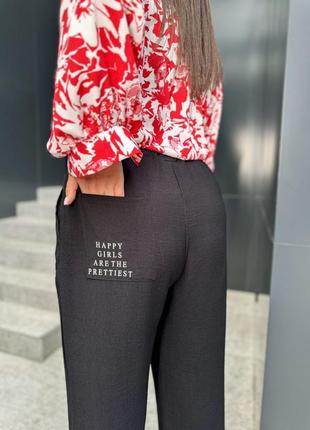 Жіночі літні штани брюки літо льон лляні2 фото