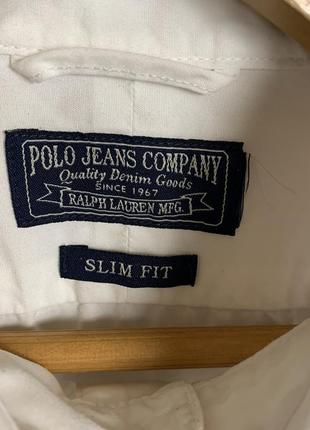 Белая рубашка polo jeans company ralph lauren6 фото