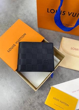 Гаманець louis vuitton чорний шкіряний у стилі "infini" k144