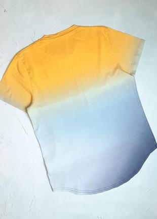 🎁1+1=3 фирменная мужская футболка хлопок омбре hollister, размер 44 - 463 фото